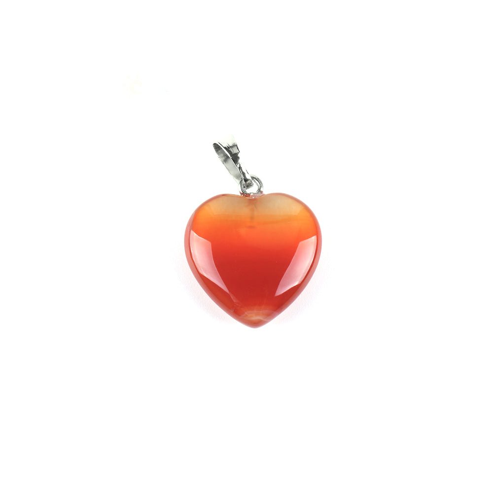 heart pendant in Carnelian, showing natural stone detail — Eternal Spirit