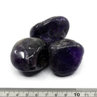 close-up of extra-large Amethyst (Chevron) tumbles showing natural colour and lustre — Eternal Spirit