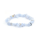 natural Agate (Blue Lace) crystal chip bracelet with raw stone texture — Eternal Spirit