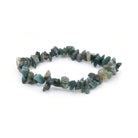 natural Agate (Moss) crystal chip bracelet with raw stone texture — Eternal Spirit