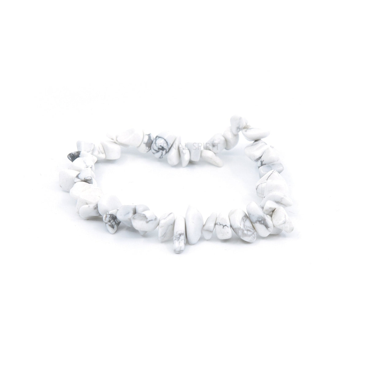 natural Howlite crystal chip bracelet with raw stone texture — Eternal Spirit