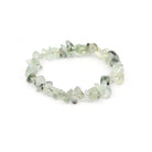 natural Prehnite crystal chip bracelet with raw stone texture — Eternal Spirit