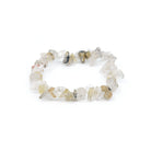 natural Quartz (Rutilated) crystal chip bracelet with raw stone texture — Eternal Spirit