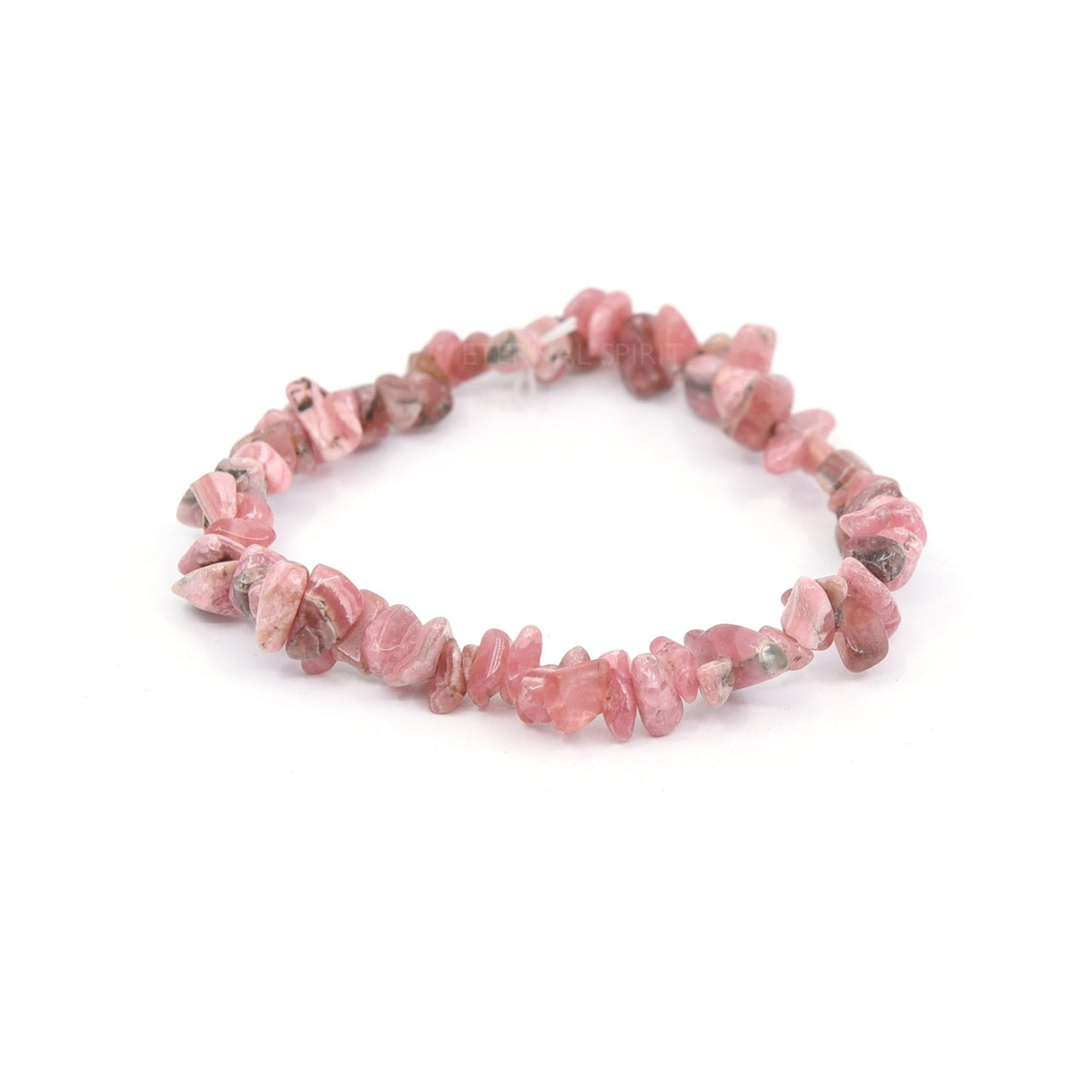 natural Rhodocrosite crystal chip bracelet with raw stone texture — Eternal Spirit