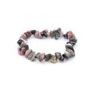 natural Rhodonite crystal chip bracelet with raw stone texture — Eternal Spirit