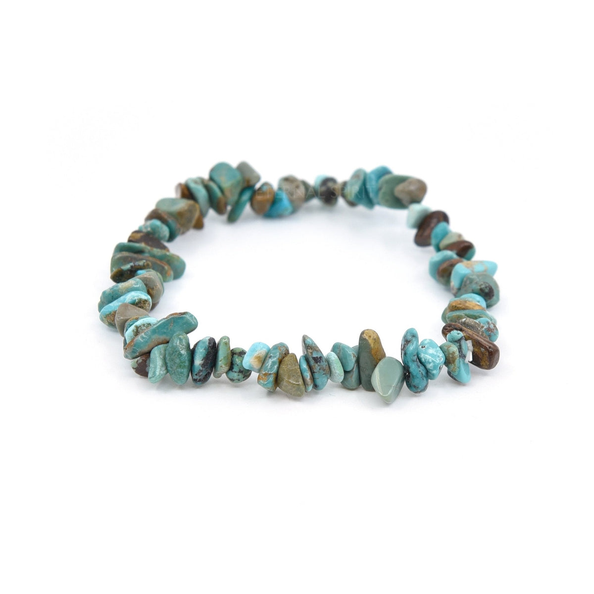 natural Turquoise crystal chip bracelet with raw stone texture — Eternal Spirit