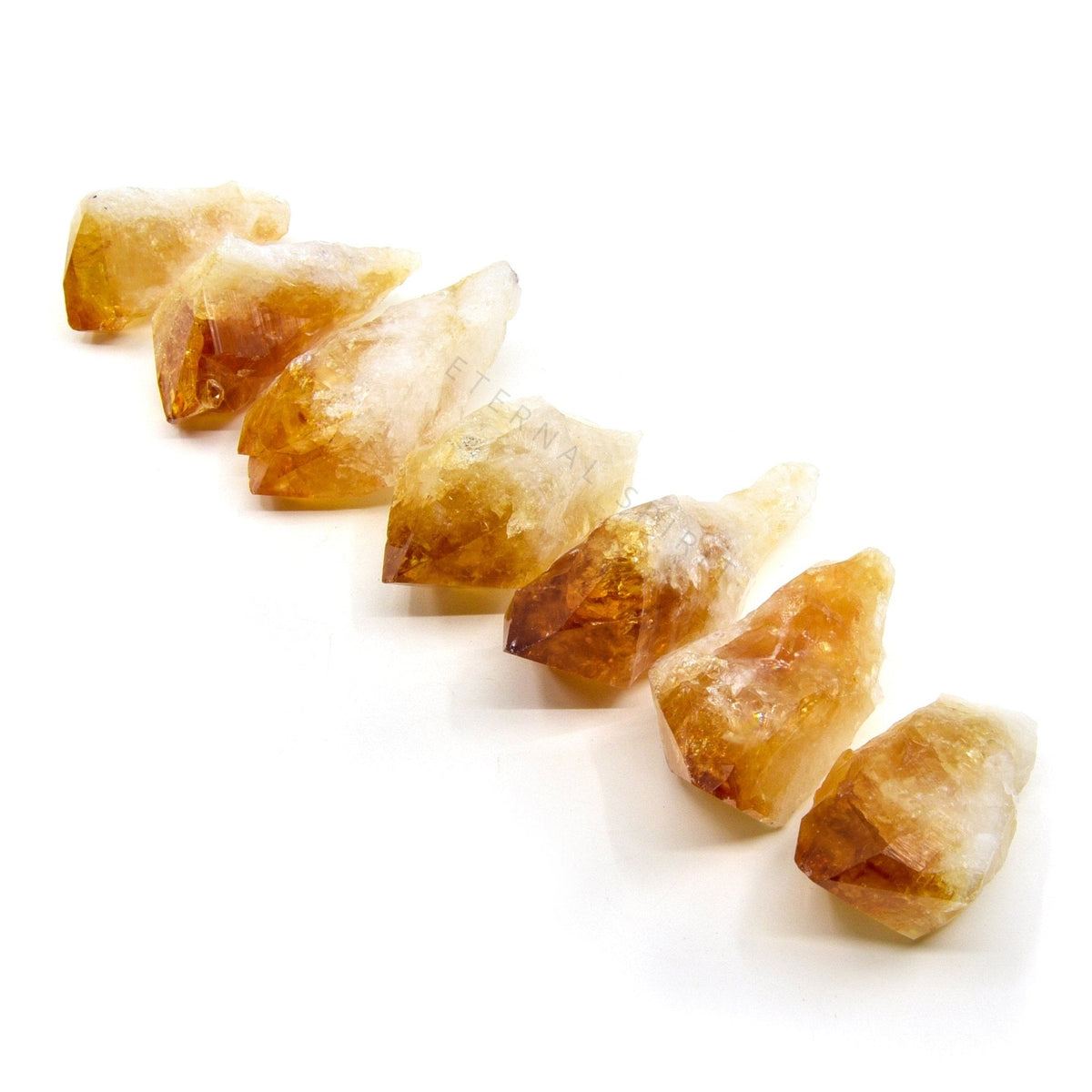 warm golden Citrine natural point, $04 selection — Eternal Spirit