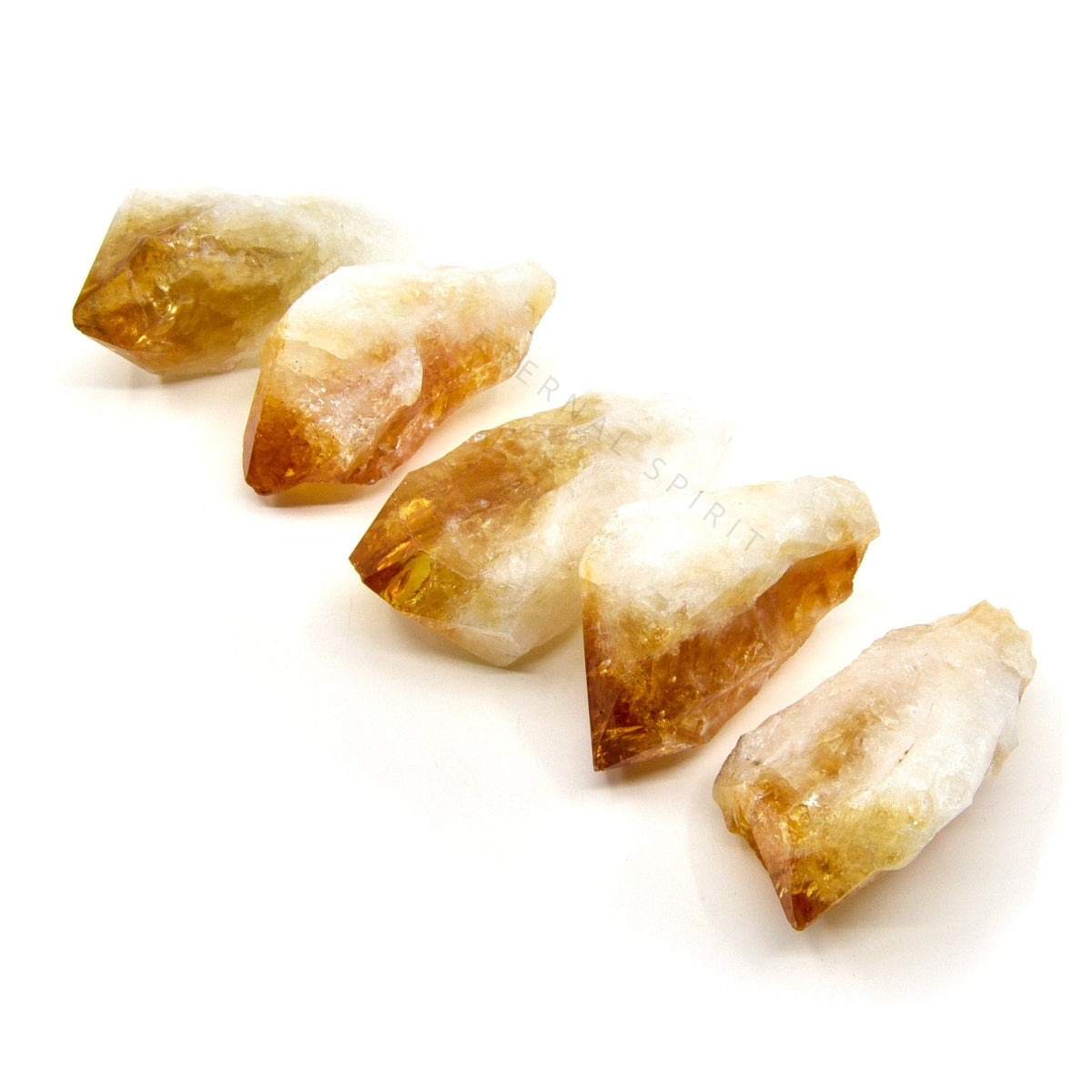 warm golden Citrine natural point, $05 selection — Eternal Spirit