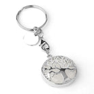 Crystalline Clear Quartz (Clear) Tree of Life crystal key ring — Eternal Spirit