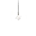 Crystalline Clear Quartz (Clear) merkaba star pendulum on silver chain — Eternal Spirit
