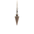 Dark Antique Copper metal cone pendulum on silver chain (metals p4) — Eternal Spirit