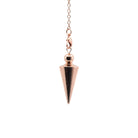 Warm Polished Copper metal cone pendulum on silver chain (metals p2) — Eternal Spirit
