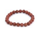 polished Jasper (Red) 8mm round bead bracelet on white background — Eternal Spirit