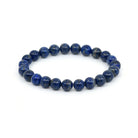polished Lapis Lazuli 8mm round bead bracelet on white background — Eternal Spirit