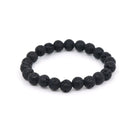 textured Lava Stone 8mm bead bracelet with naturally porous beads — Eternal Spirit
