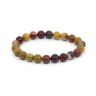 polished Mookaite 8mm round bead bracelet on white background — Eternal Spirit