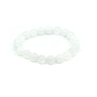 polished Moonstone (Rainbow) 8mm round bead bracelet on white background — Eternal Spirit