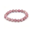 polished Rhodonite 8mm round bead bracelet on white background — Eternal Spirit