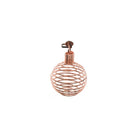 Copper metal crystal cage necklace, handcrafted wirework — Eternal Spirit