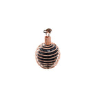 Copper crystal cage pendant, wirework detail close-up — Eternal Spirit