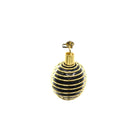 Gold crystal cage pendant, wirework detail close-up — Eternal Spirit