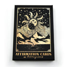 Affirmation Cards by Dreamy Moons dark box with moon and celestial design — Eternal Spirit