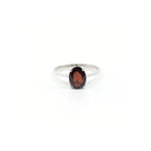 deep crimson Garnet crystal ring viewed from above, size J/K #R200 — Eternal Spirit