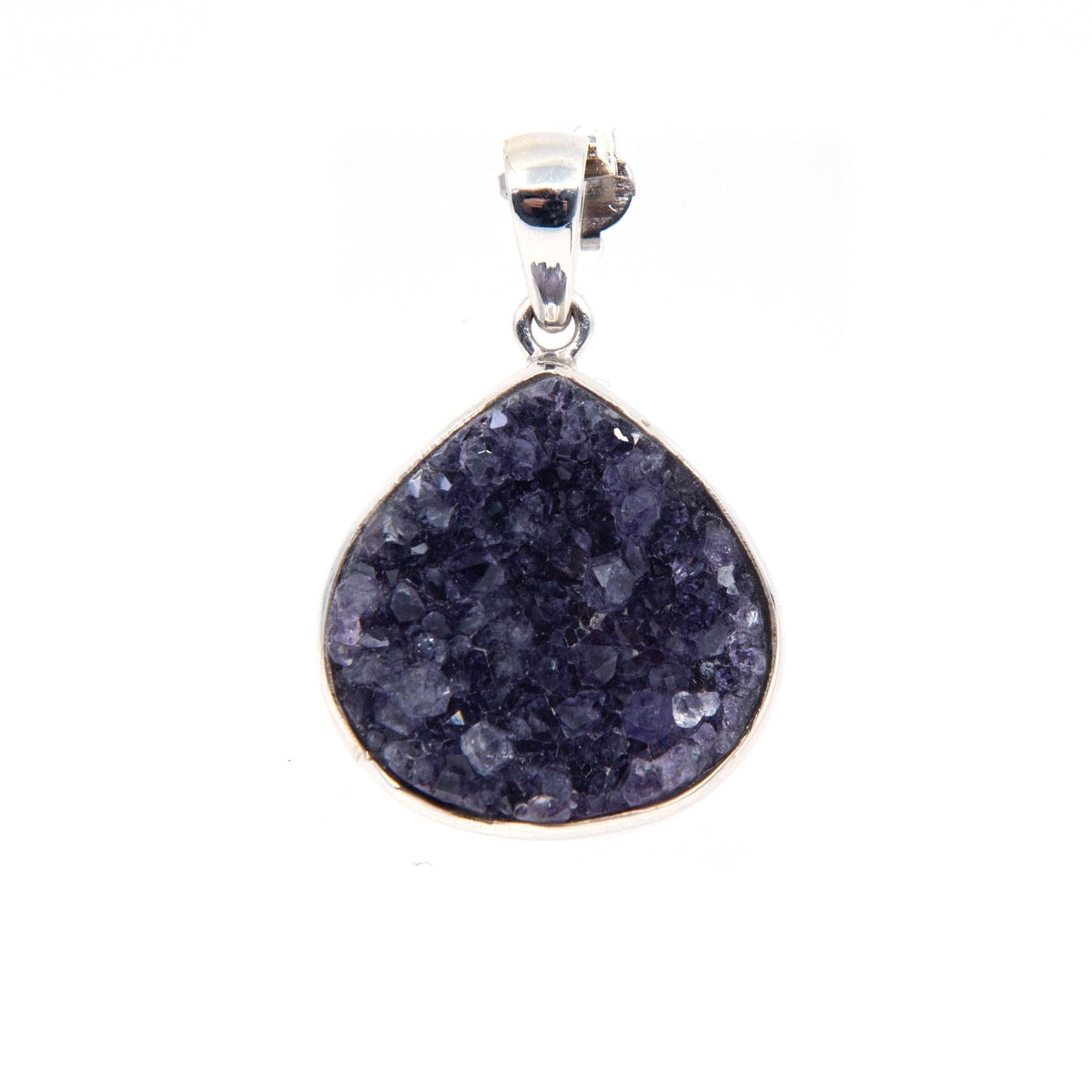amethyst natural pendant, front view showing natural stone face — Eternal Spirit