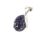 amethyst natural pendant, angled view showing silver bail and stone profile — Eternal Spirit