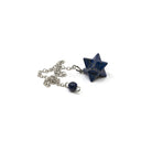 Close-up of Lapis Lazuli merkaba star pendulum, deep royal blue stone detail — Eternal Spirit