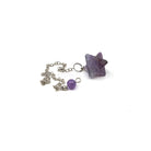 Close-up of Amethyst merkaba star pendulum, violet stone detail — Eternal Spirit