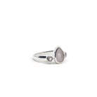 Quartz (Rose) ring #R485 angled to reveal its polished setting and silver band — Eternal Spirit