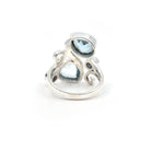 reverse of Topaz (Blue) ring #R505 showing the inner sterling silver band — Eternal Spirit