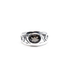 smoky Quartz (Smokey) crystal ring viewed from above, size R #R530 — Eternal Spirit