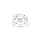reverse of Topaz (Blue) ring #R554 showing the inner sterling silver band — Eternal Spirit