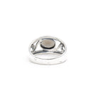 reverse of Quartz (Smokey) ring #R530 showing the inner sterling silver band — Eternal Spirit