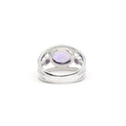 reverse of Amethyst ring #R549 showing the inner sterling silver band — Eternal Spirit