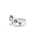 elegant side profile of Amethyst ring #R559, the gemstone catching light — Eternal Spirit