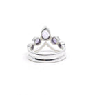 reverse of Amethyst ring #R559 showing the inner sterling silver band — Eternal Spirit