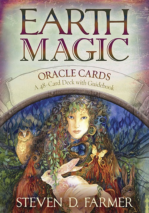 Earth Magic Oracle Cards blue box by Steven D. Farmer with nature art — Eternal Spirit
