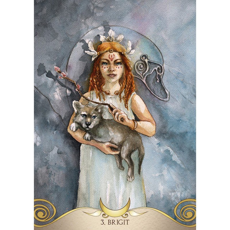 The Goddess Temple Oracle Cards card portraying the deck's otherworldly aesthetic — Eternal Spirit