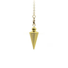 Gleaming Gold metal cone pendulum on silver chain (metals p6) — Eternal Spirit