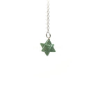 Verdant Green Aventurine (Green) merkaba star pendulum on silver chain — Eternal Spirit