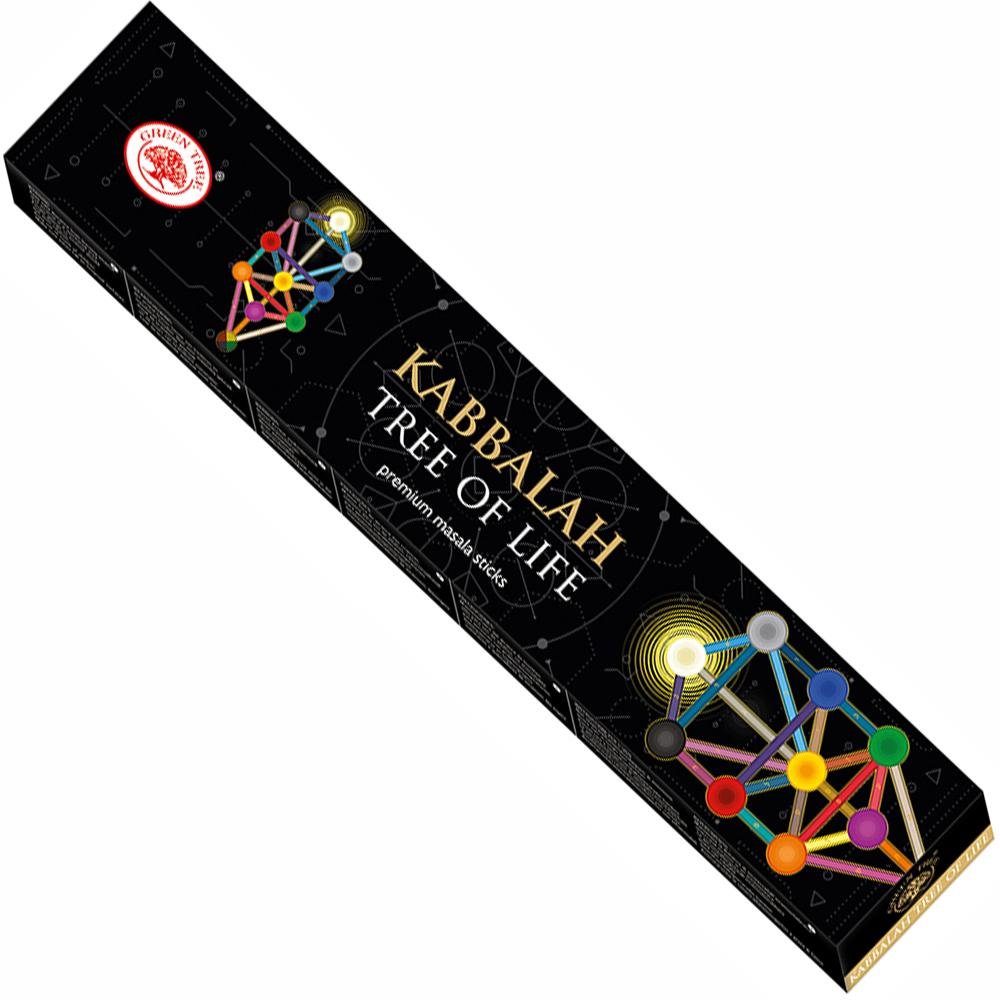 incense sticks - green tree "kabbalah tree of life", artisan packaging on white background — Eternal Spirit