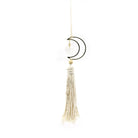 gentle pink Rose Quartz hanging crystal heart tassel — Eternal Spirit