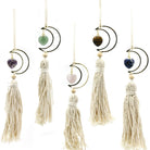 rich violet Amethyst hanging crystal heart tassel — Eternal Spirit