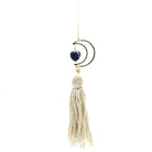 golden-banded Tiger Eye hanging crystal heart tassel — Eternal Spirit