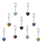 Crystal heart key rings displayed in assorted gemstones — Eternal Spirit