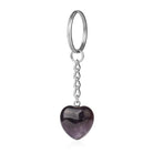 Violet Amethyst heart crystal key ring — Eternal Spirit