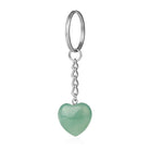 Verdant Green Aventurine (Green) heart crystal key ring — Eternal Spirit